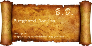 Burghard Dorina névjegykártya